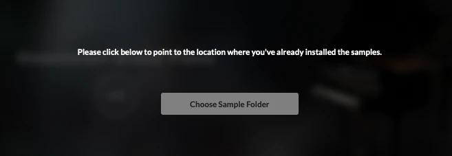 Locate samples folder dialog