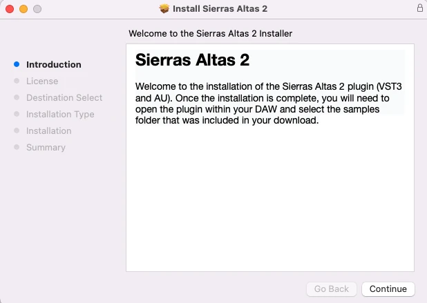 macOS .pkg installer for a ZAK Sound plugin